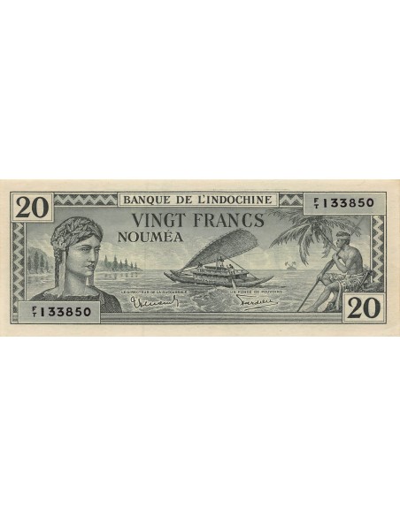 Nle Calédonie 20 francs 1944