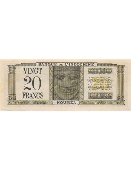 Nle Calédonie 20 francs 1944