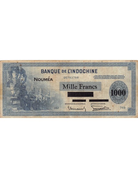 Nle Calédonie 1000 francs 1943