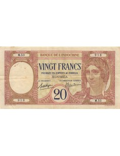 Nle Calédonie 20 francs 1929