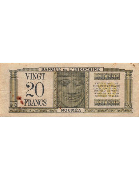 Nouvelles Hébrides 20 francs 1945