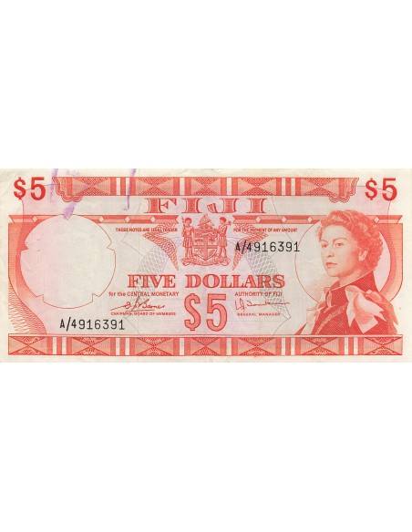Fidji 5 dollars 1974