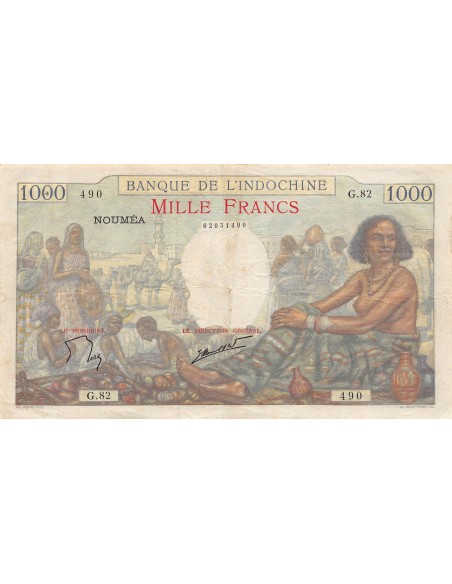 Nle Calédonie 1000 francs 1963
