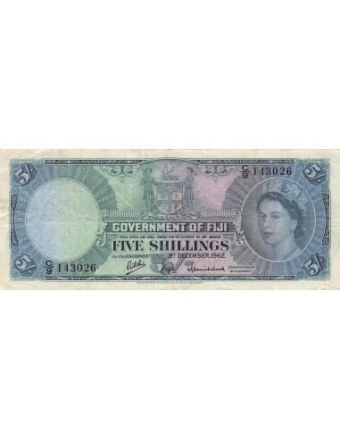 Fidji 5 shillings 1962