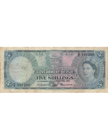 Fidji 5 shillings 1961