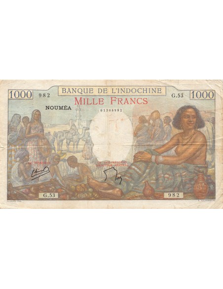 Nle Calédonie 1000 francs 1957