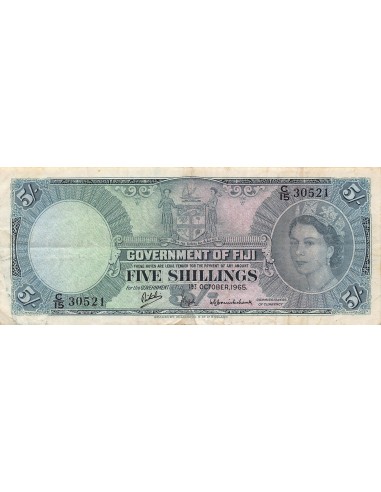 Fidji 5 shillings 1965