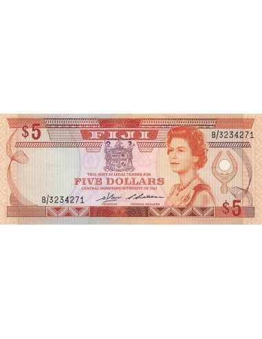 Fidji 5 dollars 1986
