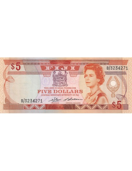 Fidji 5 dollars 1986