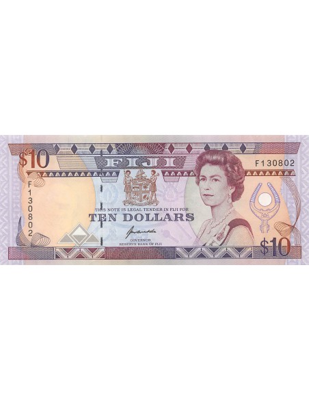 Fidji 10 dollars 1992