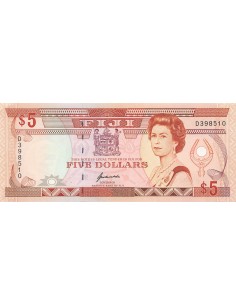 Fidji 5 dollars 1992