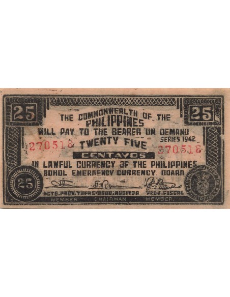 Philippines 25 centavos 1942