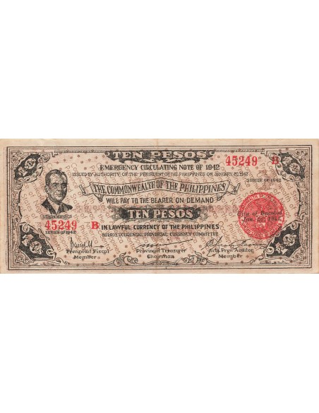 Philippines 10 pesos 1942