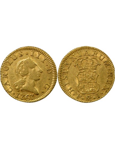 Espagne Charles III d'Espagne 1/2 escudo Or 1767 AI Madrid