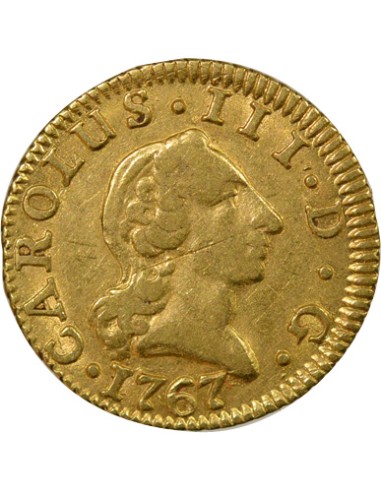 Espagne Charles III d'Espagne 1/2 escudo Or 1767 AI Madrid