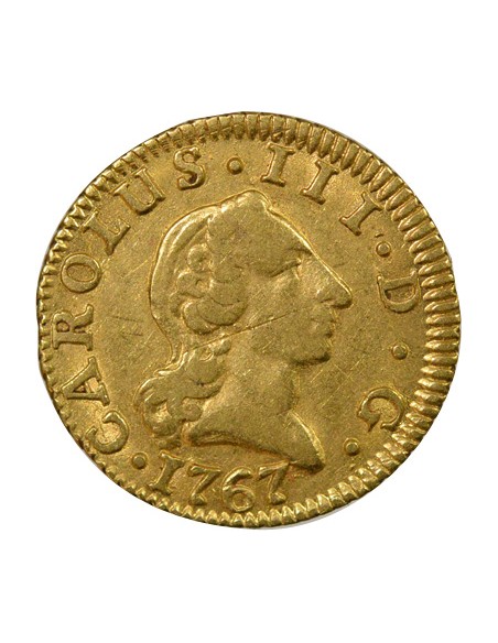 Espagne Charles III d'Espagne 1/2 escudo Or 1767 AI Madrid