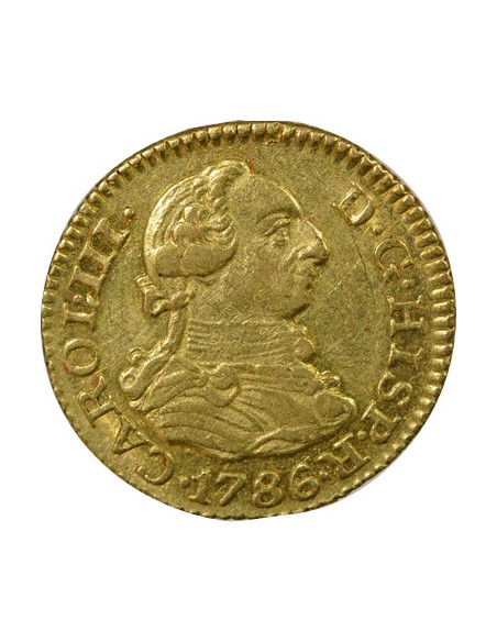Espagne Charles III d'Espagne 3e Type 1/2 escudo Or 1786 AI Madrid