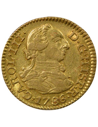 Espagne Charles III d'Espagne 3e Type 1/2 escudo Or 1786 AI Madrid