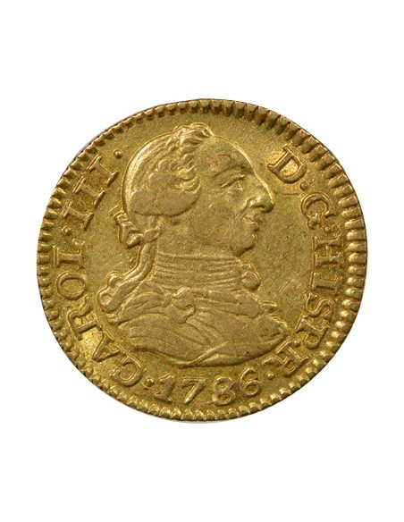 Espagne Charles III d'Espagne 3e Type 1/2 escudo Or 1786 AI Madrid