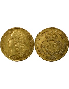Louis XV au Bandeau 1 double louis d'or Or 1757 Pau (Vache)