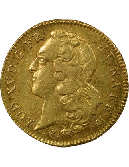 Louis XV au Bandeau 1 double louis d'or Or 1757 Pau (Vache)