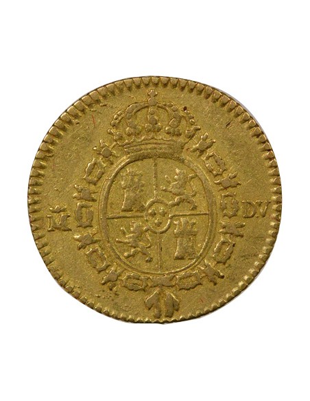 Espagne Charles III d'Espagne 3e Type 1/2 escudo Or 1786 AI Madrid