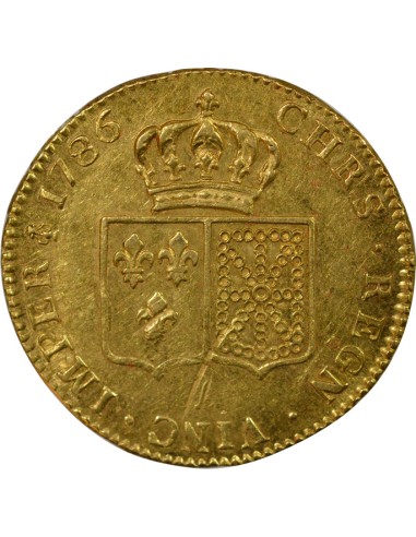 Louis XVI Tête nue 1 double louis d'or Or 1786 A - Paris