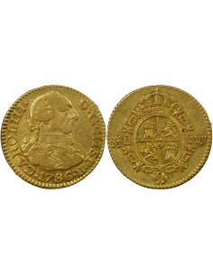 Espagne Charles III d'Espagne 3e Type 1/2 escudo Or 1786 AI Madrid