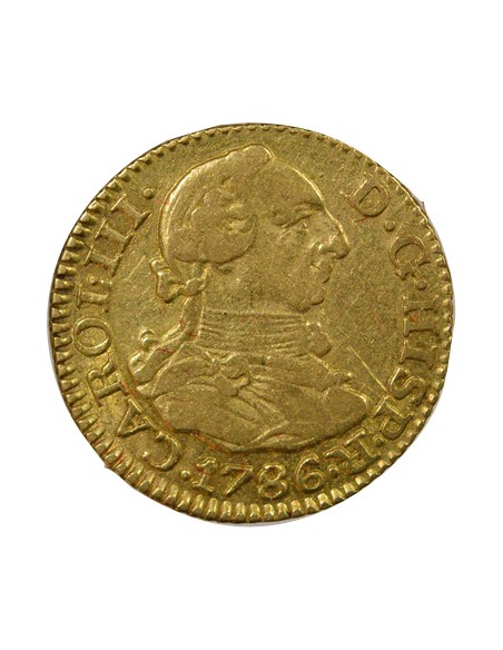 Espagne Charles III d'Espagne 3e Type 1/2 escudo Or 1786 AI Madrid