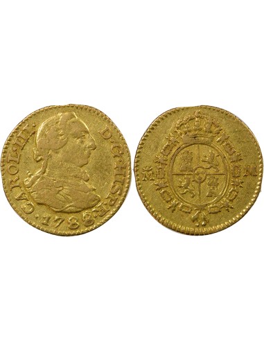 Espagne Charles III d'Espagne 3e Type 1/2 escudo Or 1788 AI Madrid