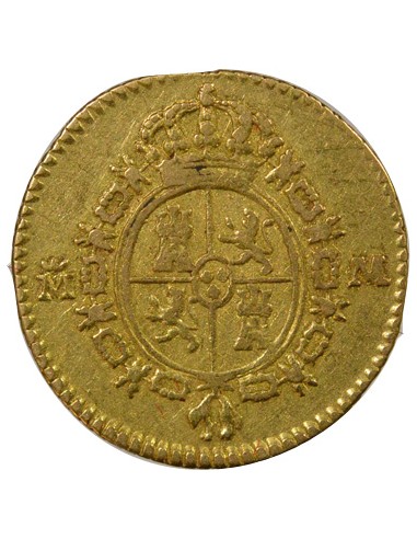 Espagne Charles III d'Espagne 3e Type 1/2 escudo Or 1788 AI Madrid