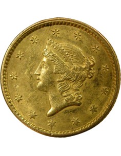 USA Liberty Head 1 Dollar Or 1851 Philadelphie 2