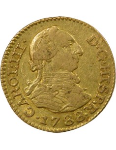 Espagne Charles III d'Espagne 3e Type 1/2 escudo Or 1788 AI Madrid 2