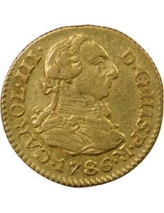 Espagne Charles III d'Espagne 3e Type 1/2 escudo Or 1786 AI Madrid 2