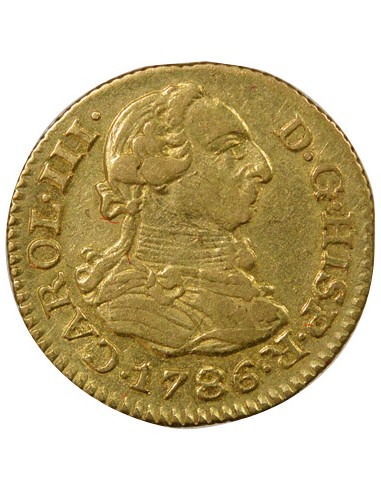 Espagne Charles III d'Espagne 3e Type 1/2 escudo Or 1786 AI Madrid