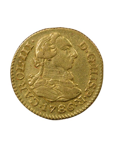 Espagne Charles III d'Espagne 3e Type 1/2 escudo Or 1786 AI Madrid