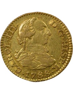 Espagne Charles III d'Espagne 3e Type 1/2 escudo Or 1788 AI Madrid 2