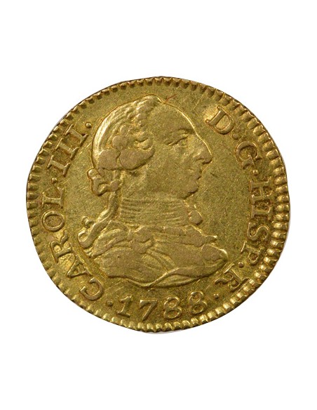 Espagne Charles III d'Espagne 3e Type 1/2 escudo Or 1788 AI Madrid