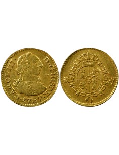 Espagne Charles III d'Espagne 3e Type 1/2 escudo Or 1787 AI Madrid