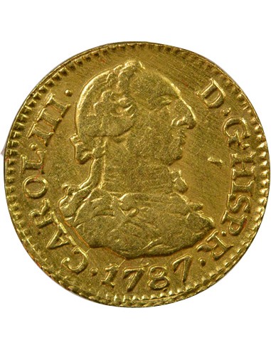 Espagne Charles III d'Espagne 3e Type 1/2 escudo Or 1787 AI Madrid