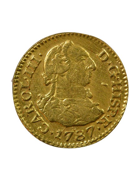 Espagne Charles III d'Espagne 3e Type 1/2 escudo Or 1787 AI Madrid