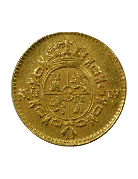 Espagne Charles III d'Espagne 3e Type 1/2 escudo Or 1787 AI Madrid