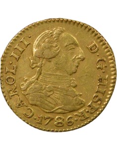 Espagne Charles III d'Espagne 3e Type 1/2 escudo Or 1786 AI Madrid 2