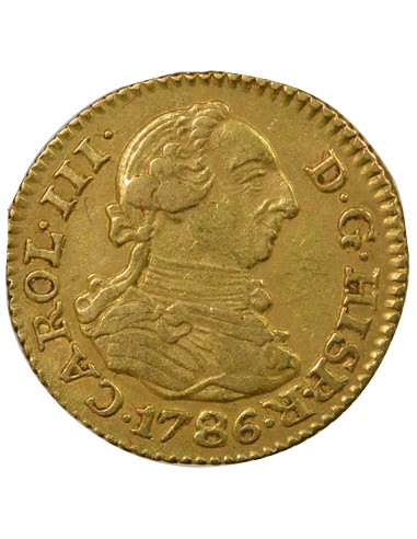Espagne Charles III d'Espagne 3e Type 1/2 escudo Or 1786 AI Madrid