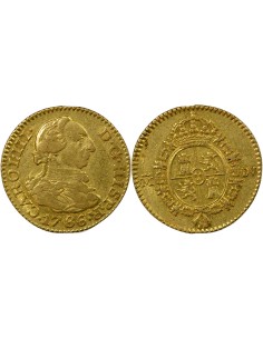 Espagne Charles III d'Espagne 3e Type 1/2 escudo Or 1786 AI Madrid