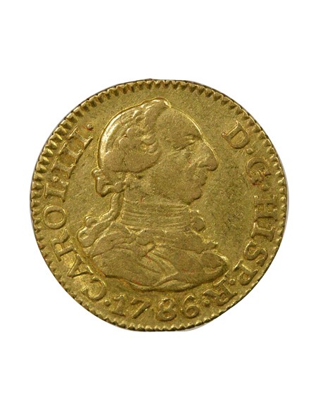 Espagne Charles III d'Espagne 3e Type 1/2 escudo Or 1786 AI Madrid