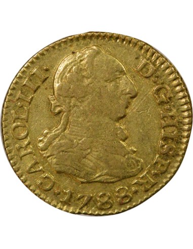 Espagne Charles III d'Espagne 3e Type 1/2 escudo Or 1788 AI Madrid