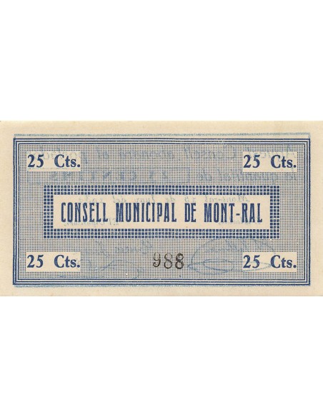 Espagne 25 centimos 1937