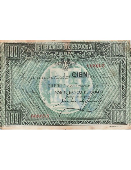 Espagne 100 pesetas 1937