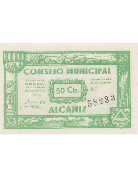 Espagne 50 centimos 1937